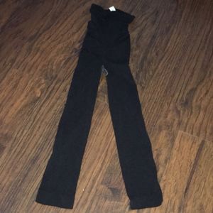 Toddler Girls Black Footless Tights